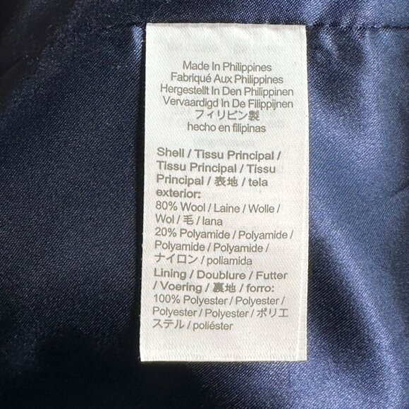 J. Crew Italian Stadium Cloth By Nello Gori, Green Wool Coat Size 16 - Picture 11 of 11